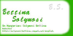 bettina solymosi business card